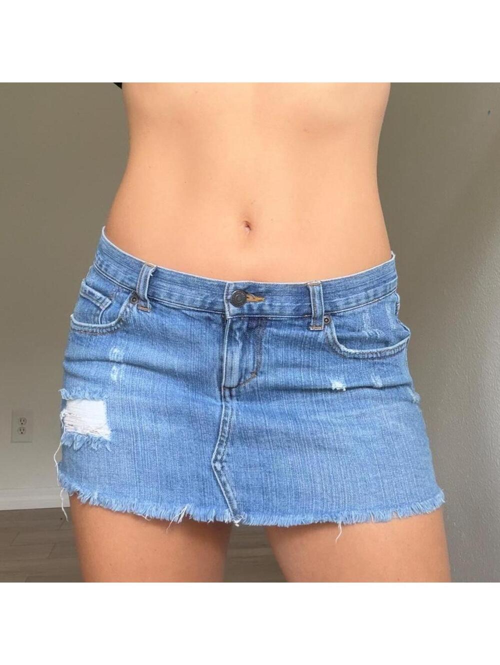 Y2K MCBLING DENIM MINI SKIRT